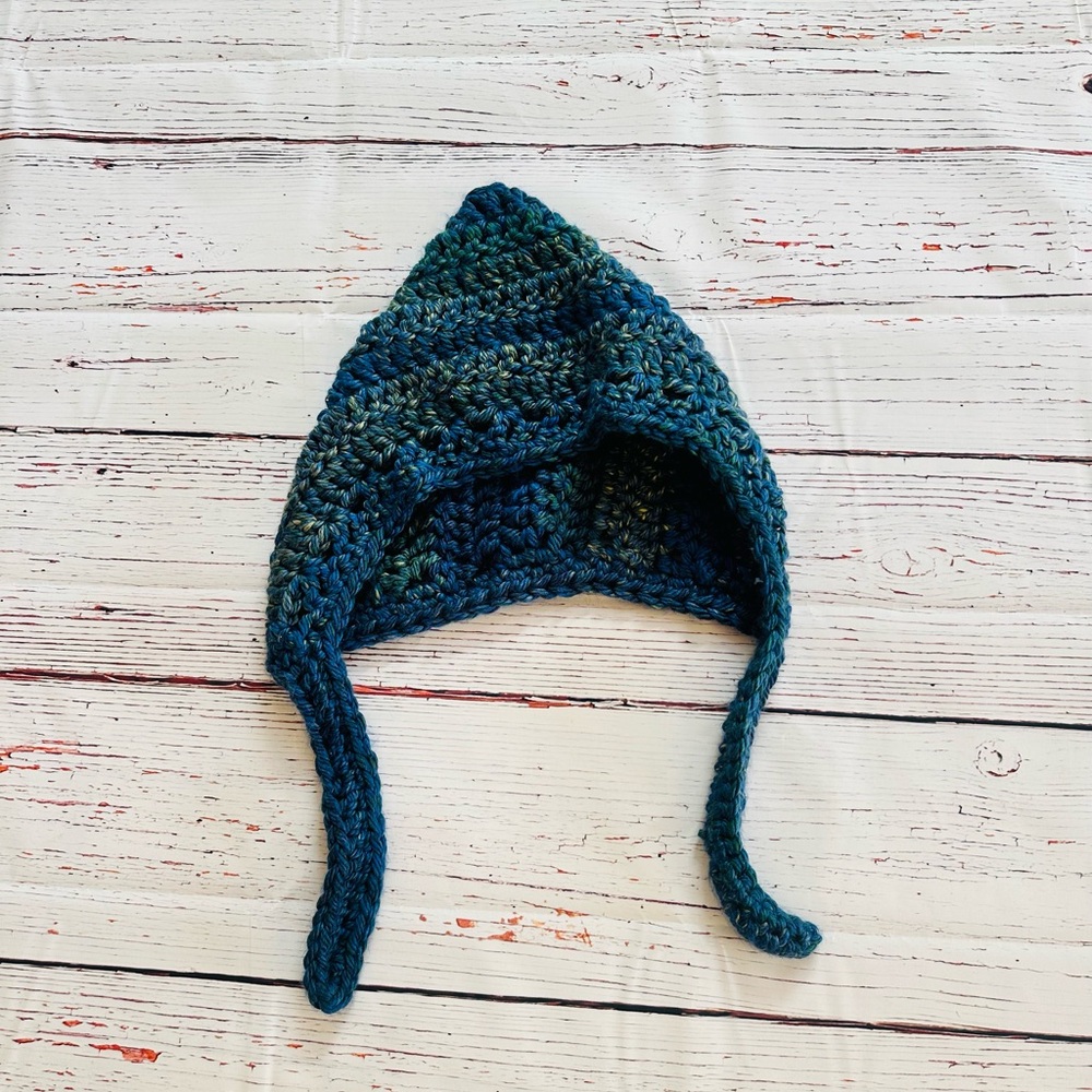 Handmade Blue Knit Hat